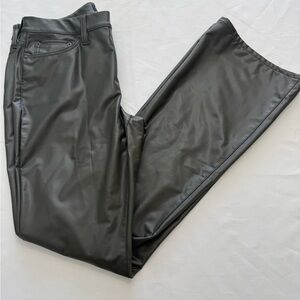 Banana Republic Olive Green Faux Leather Bootcut Pants Women’s 30/10